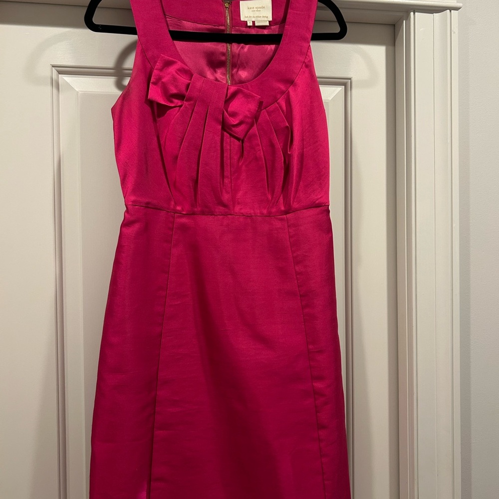 Kate Spade Fuchsia raw silk dress